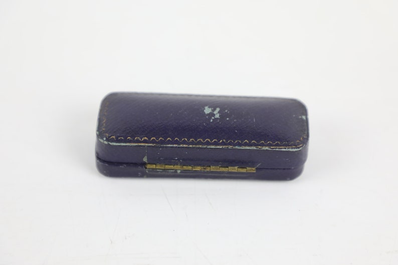 Antique blue silk /& velvet lined brooch box by James Managan Cork