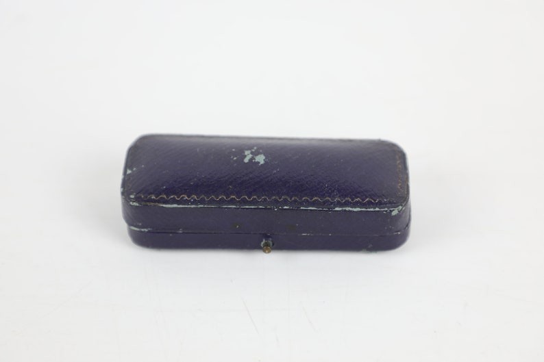 Antique blue silk /& velvet lined brooch box by James Managan Cork