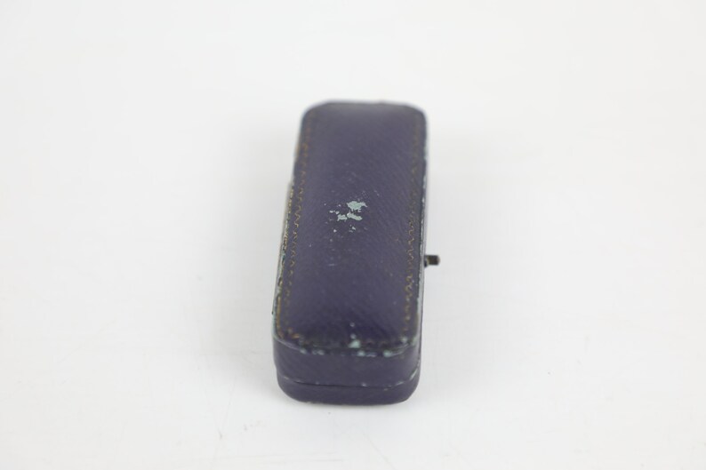 Antique blue silk /& velvet lined brooch box by James Managan Cork