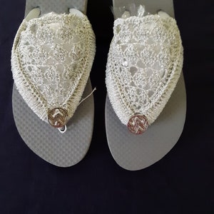 Argent/gris flip flops image 3