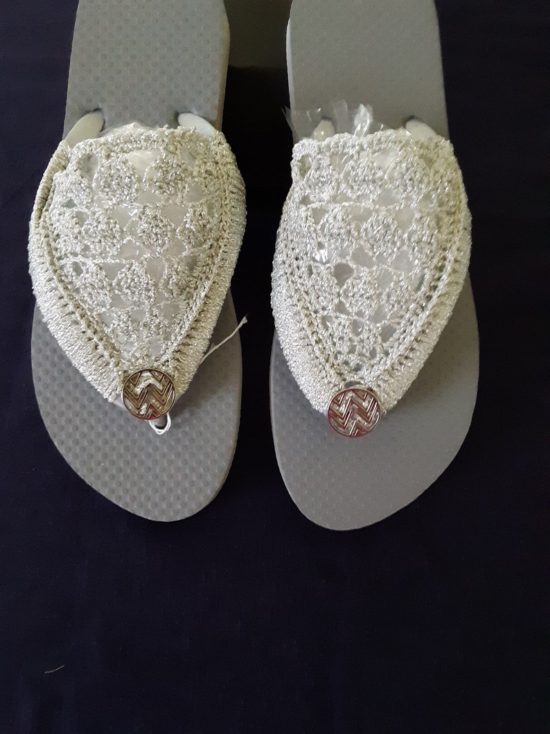 Argent/gris flip flops image 3