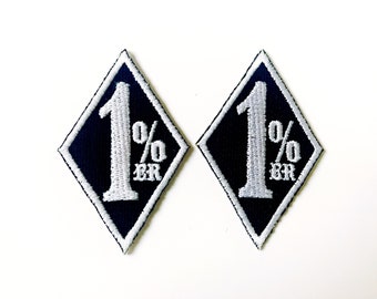 7 x 11 cm einprozenter 1/% er Biker Aufnäher // Bügelbild Farbe auswählbar