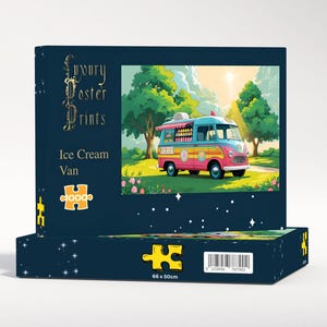 Ice Cream Van Jigsaw Puzzle | Premium 1000, 500, 100 or 48 Pieces | Jigsaw Puzzle for Kids and Adults | Premium Jigsaw Pieces | British made