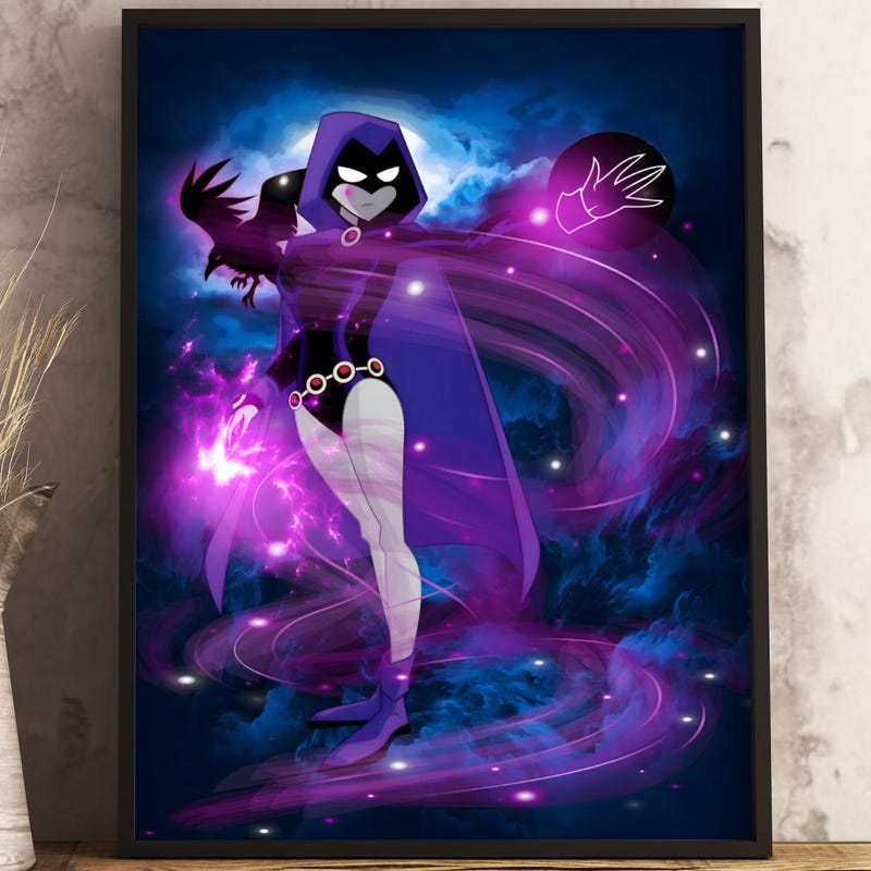 Teen Titans Raven Poster Etsy teen-titans-raven-poster-etsy