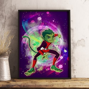 Teen Titanen | Poster mit Beast-Boy-Motiv