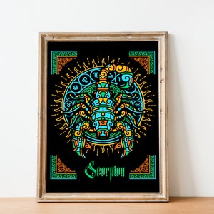 Scorpio Zodiac Sign Poster