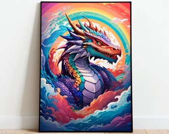 Dragon Ocean Poster