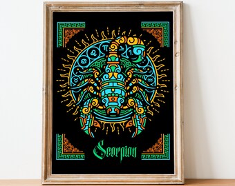 Scorpio Zodiac Sign Poster