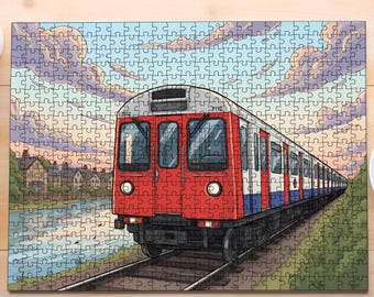 Trein legpuzzel districtslijn | 1000, 500, 100 of 48 stuks