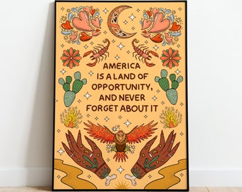 America Land Of Opportunity Poster