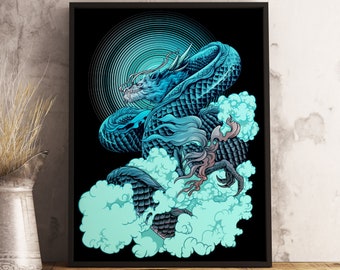 Blue Dragon Poster