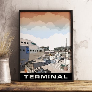 Póster del mapa de la terminal