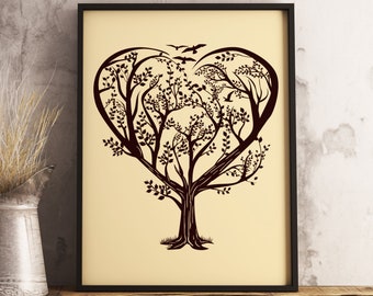 Heart Tree Poster