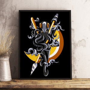 Octopus Arrow Poster | Original Character Artwork