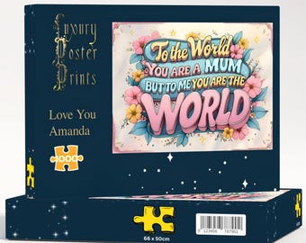 Mum Gift Jigsaw Puzzle | Premium 1000, 500, 100 or 48 Pieces | Mum's Birthday Gift | Present For Mom | Thank You Mum Mother Gift | Mum Gifts
