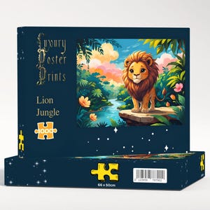 Lion Jungle Jigsaw Puzzle | Premium 1000, 500, 100 or 48 Pieces | Animal Jigsaw Puzzle | Premium Jigsaw Pieces | British made