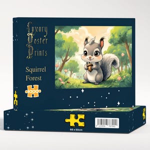 Quebra-cabeça Floresta de Esquilos | Premium 1000, 500, 100 ou 48 Peças | Quebra-cabeça de Animais | Peças de Quebra-cabeça Premium | Fabricado na Grã-Bretanha