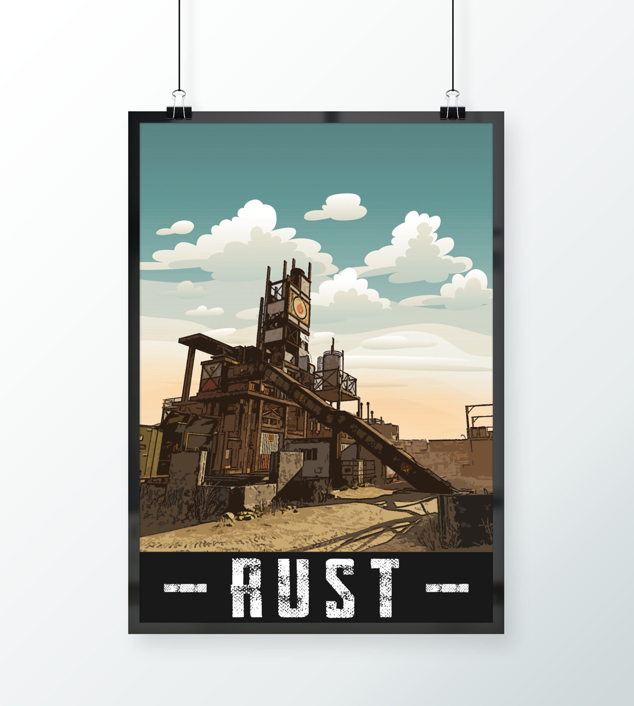 Rust Map Poster - Etsy