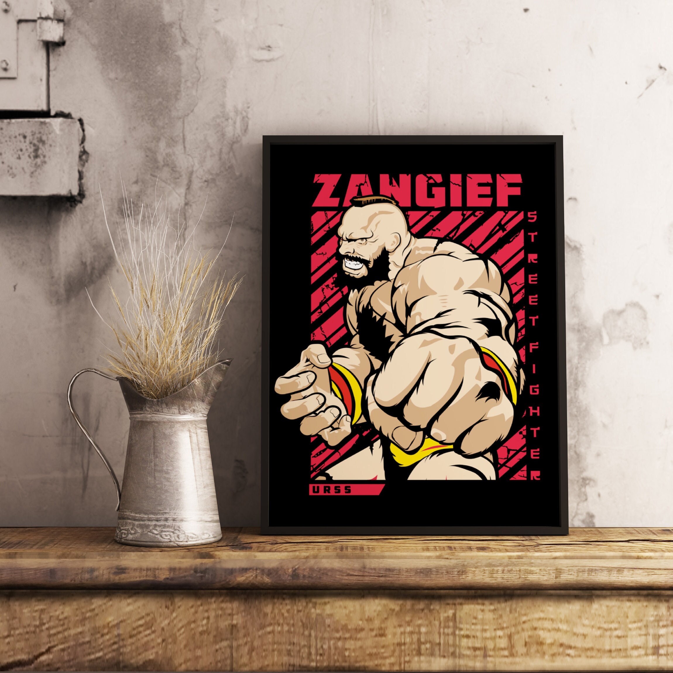 Zangief SF2 Street Fighter 2 SF6 6 VI 8-bit Retro Pixel Art