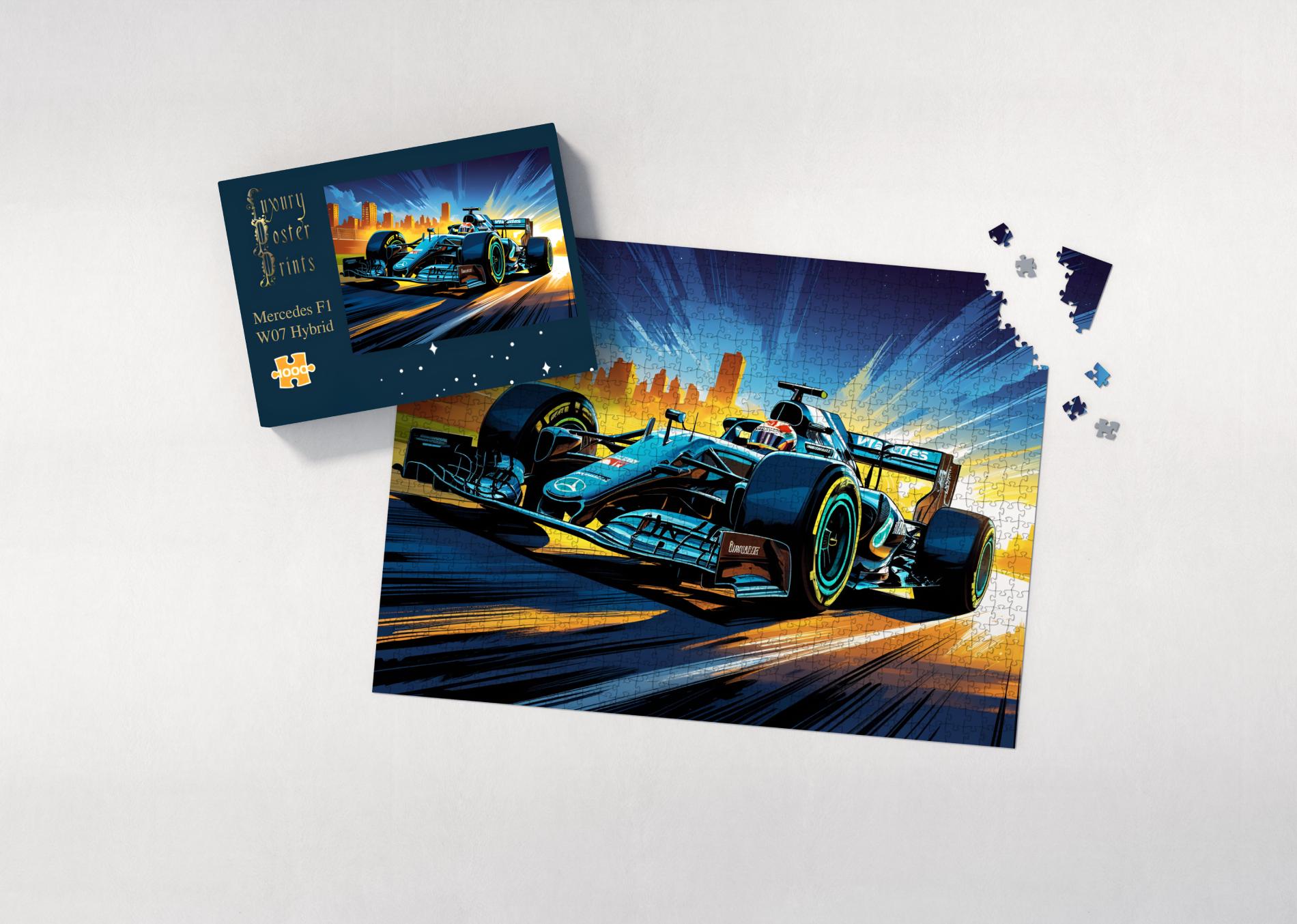 メルセデス F1 W07 ハイブリッド ジグソーパズル | プレミアム 1000