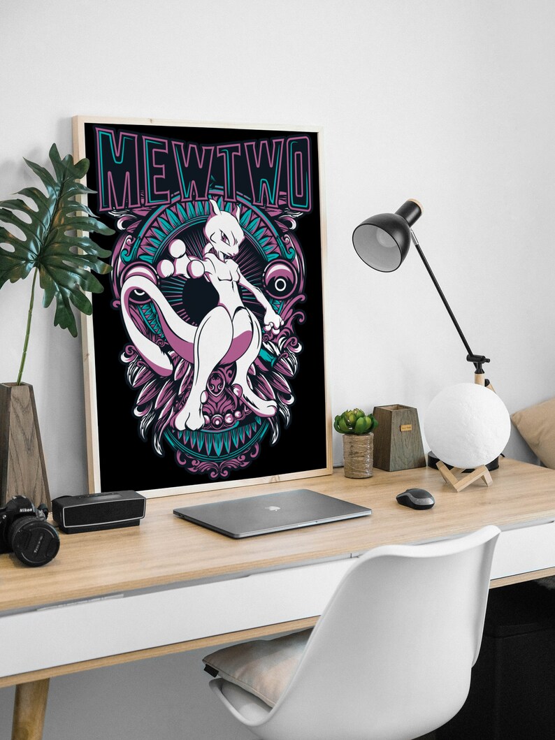 Mewtwo Lettering Mewtwo - Etsy