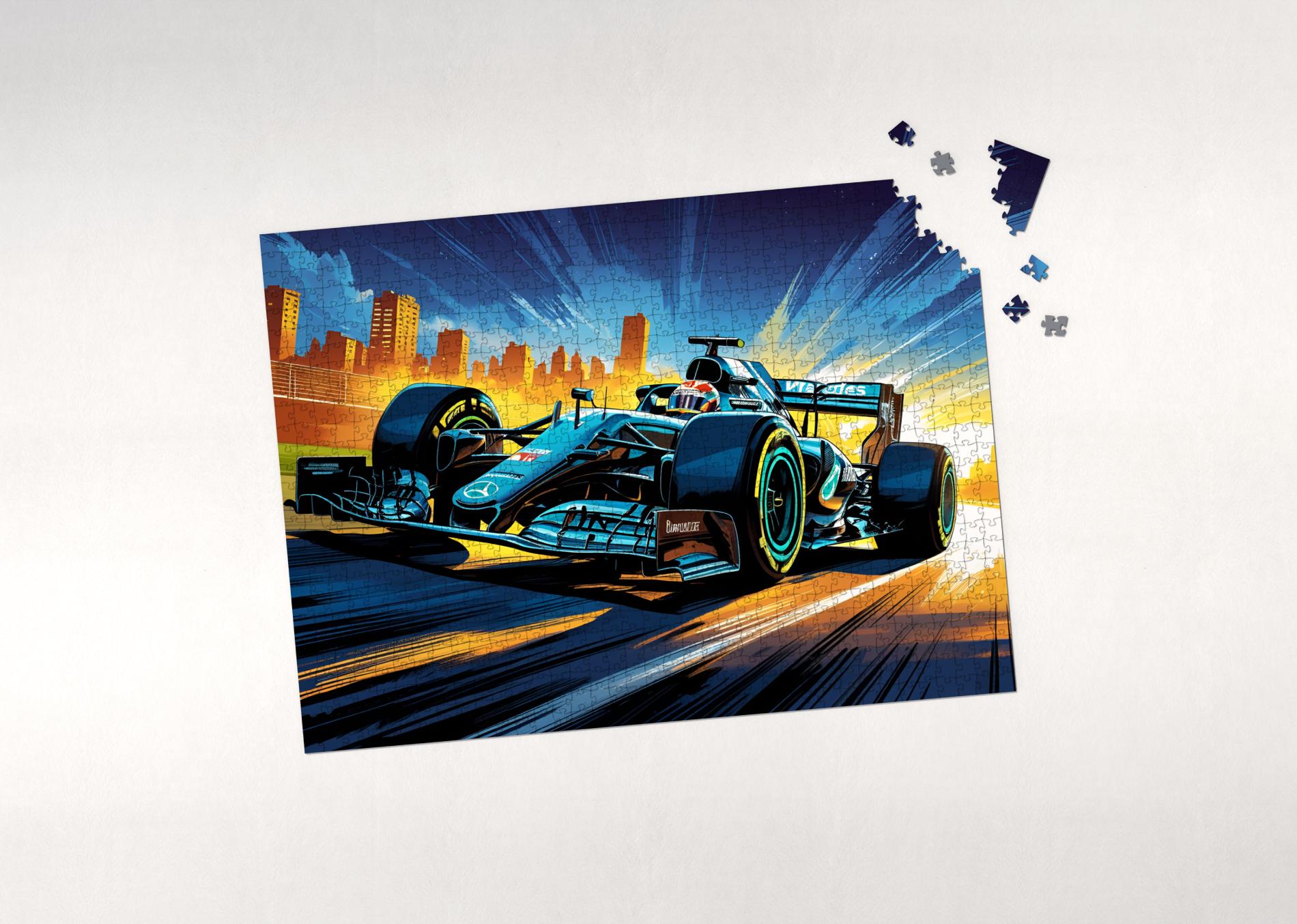 メルセデス F1 W07 ハイブリッド ジグソーパズル | プレミアム 1000
