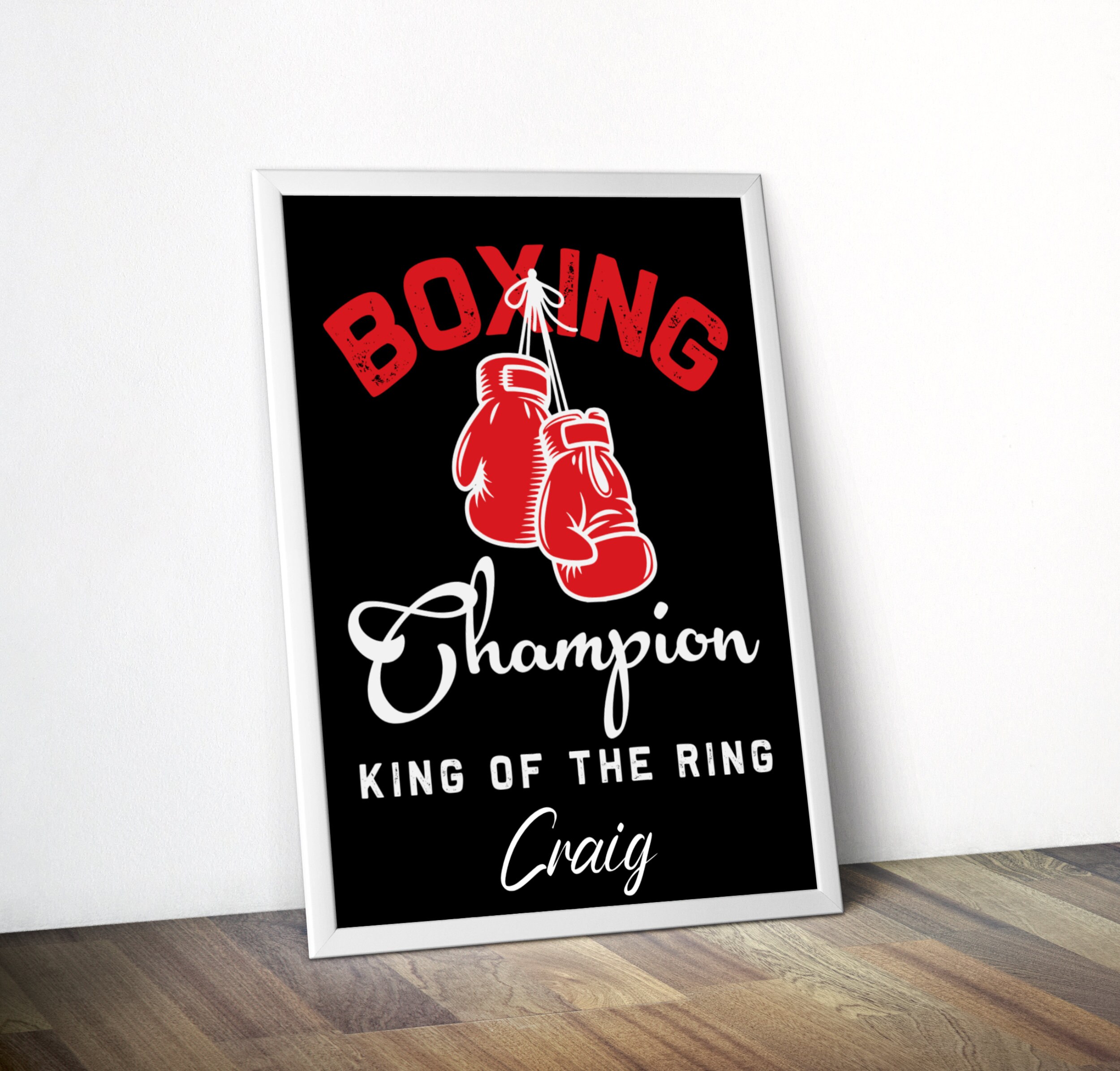 Personalised Boxing Champion Poster | Boxing Gift Idea | Boxing ...
