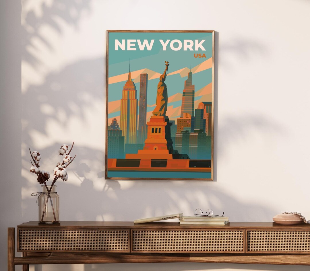 New York Travel Poster | New York Vintage Print | New York Travel ...