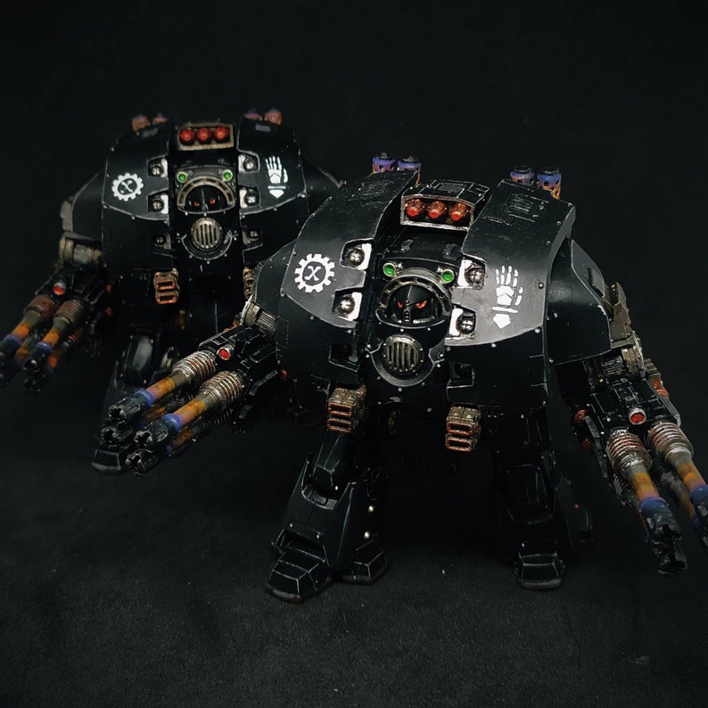 Iron Hands 40k Leviathan pattern Dreadnought with all weapons Etsy