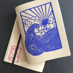 Hand-bound, illustrated sketchbook