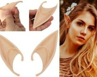 Cosplay Elf Ears Pointed Rubber Latex Prosthetic Pixie Fairy Adults Children