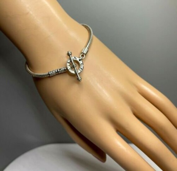 Vintage Signed Chamilia Sterling Silver Toggle Charm Bracelet Etsy