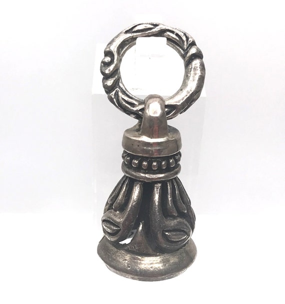 A-8 Vintage 925 Sterling Silver Mini Bell Pendant - image 3