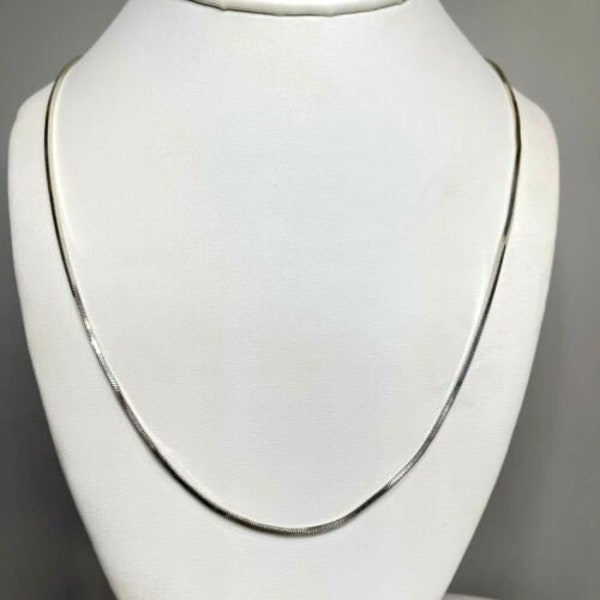 Vintage Signed Paolo Romeo 925 Sterling Silver Serpentine Chain 23" Necklace