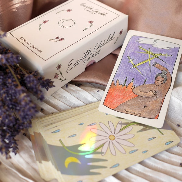 Earth Child Tarot Deck: Intuitive Tarot Cards for dreamers. Affirmative illustrated tarot cards.