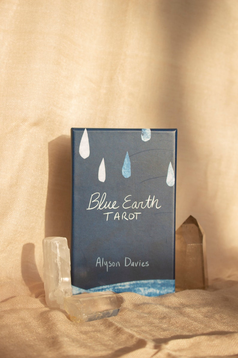Blue Earth Tarot Deck: Cyanotype collage tarot cards. Nature based intuitive deck. image 9