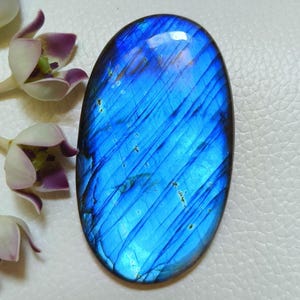 Genuine Blue Fire Labradorite Oval Shape Loose Gemstone, Size - 54x31x7 Mm. AAA+ Blue Labradorite Best For Pendant Jewelry. 117 CT