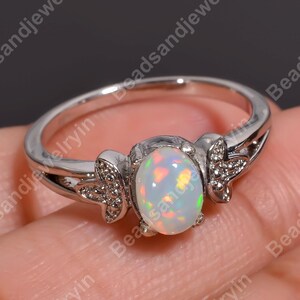Ethiopian Opal Ring, 925 Sterling Silver Ring, Gemstone Ring, Fire Opal Handmade Ring, Engagement Ring, Ring For  Women.