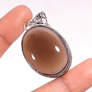 AAA+ Smoky Quartz Gemstone Pendant, 925 Sterling Silver Pendant, Fashion Pendant Jewelry, Pendant For Women, Quartz Pendant Jewelry.