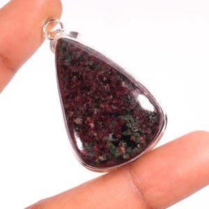 Natural Edulite Pendant, Vintage Style Pendant Jewelry, 925 Sterling Silver Pendant, Handmade Statement Pendant, Pendant For Necklace.