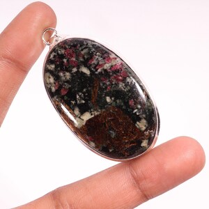 Natural Edulite Pendant, Vintage Style Pendant Jewelry, 925 Sterling Silver Pendant, Handmade Statement Pendant, Pendant For Necklace.