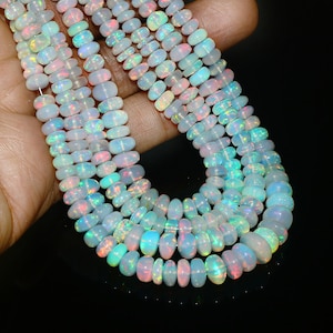 Ethiopian Opal Beads, AAA+ Opal Beads, Beaded Opal Beads, Ethiopian Opal Welo Beads, Plain Opal Beads, Beads For Necklace & Bracelet.
