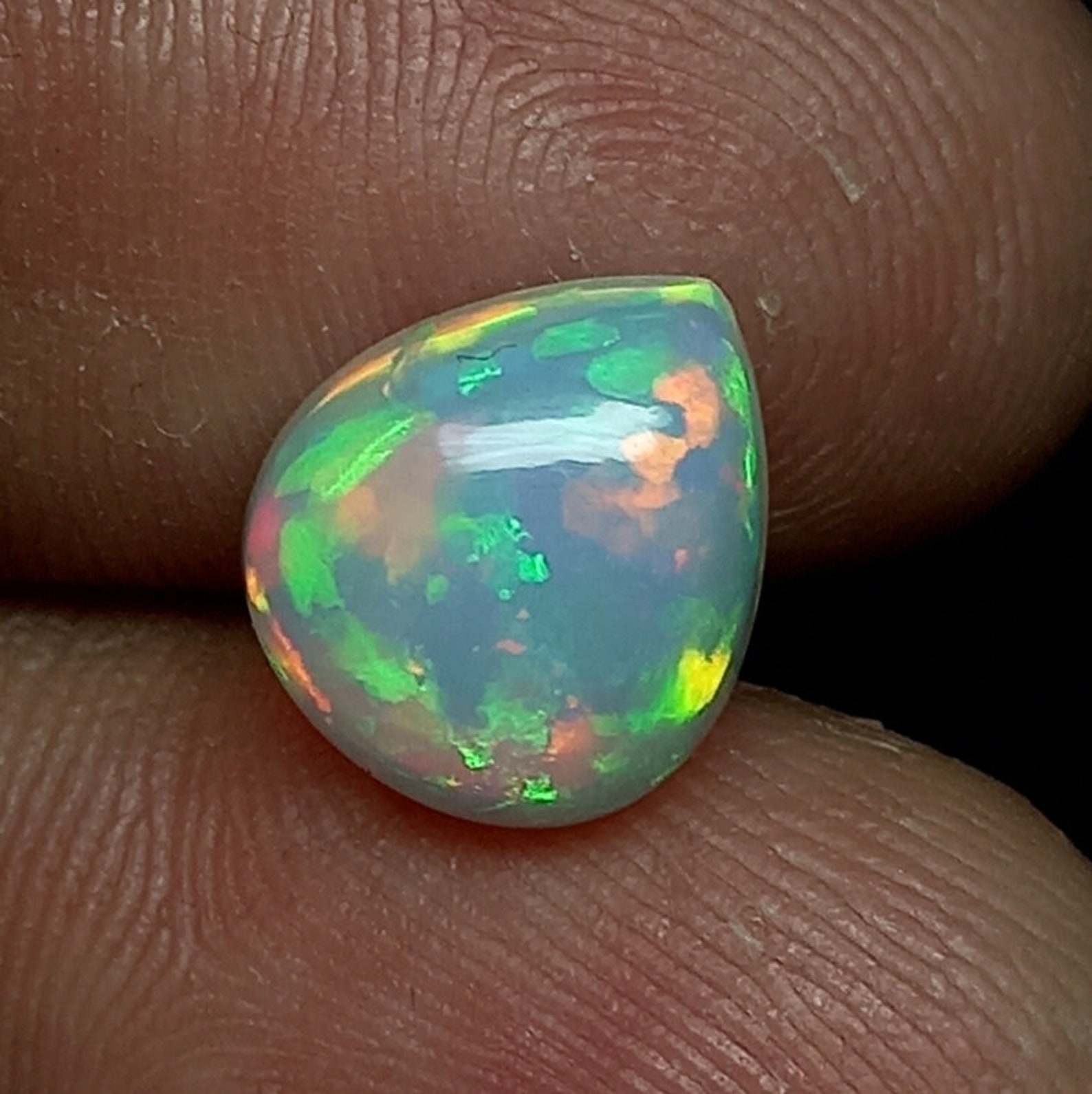 Natural Ethiopian Welo Fire Opal Cabochon Gemstone Multi Fire | Etsy