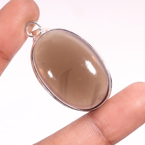 Smoky Quartz Gemstone Pendant, 925 Sterling Silver Pendant, Fashion Pendant Jewelry, Pendant For Women, Quartz Pendant Jewelry.