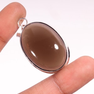 Smoky Quartz Gemstone Pendant, 925 Sterling Silver Pendant, Fashion Pendant Jewelry, Pendant For Women, Quartz Pendant Jewelry.