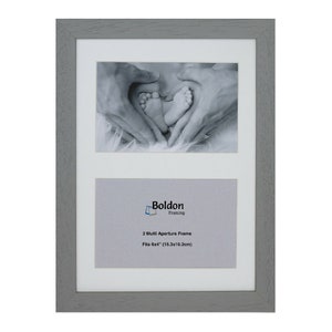 Multi Aperture Photo Picture Frames Holds 2, 3 or 4 Photos in Pale Grey image 2