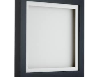 3D Deep Box Frame Range Picture Photo Frame Display Various Sizes 12x12 A4 Black