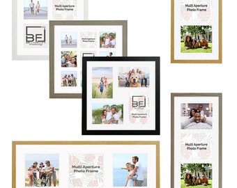 Multi Aperture Photo Picture Frames Holds 2, 3 or 4 Photos Various Sizes SQUARE