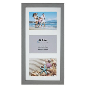 Multi Aperture Photo Picture Frames Holds 2, 3 or 4 Photos in Pale Grey image 4