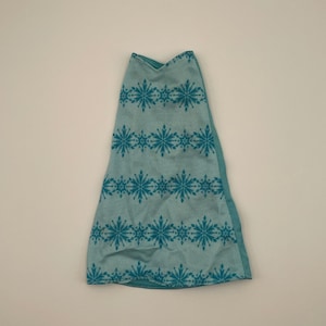 Disney Frozen Elsa Style Skirt Snowflake Print Blue Doll Accessory image 1